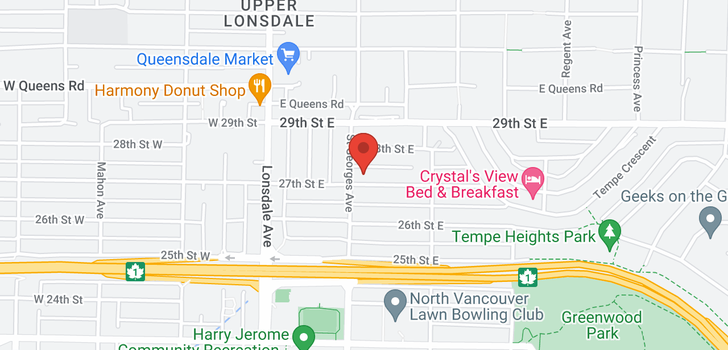 map of 208 E 27TH STREET